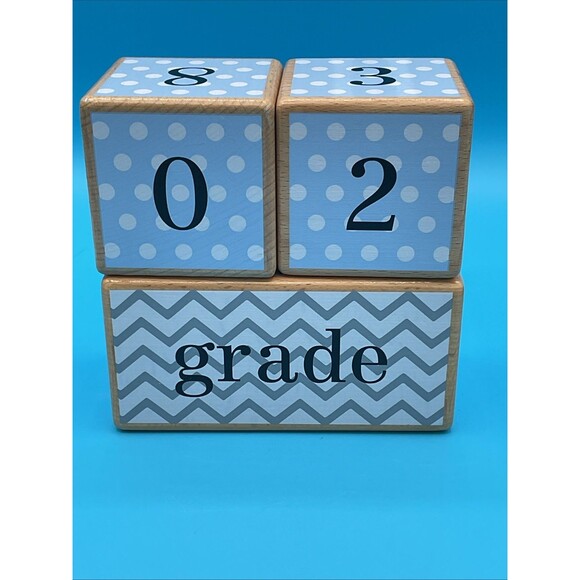 Baby Boy Milestone Blocks for Nursery Decor Lovely Sprouts Brand - Picture 7 of 8